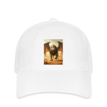 Sphinx égyptien, corps de lion - Casquette Flexfit - blanc - Devant