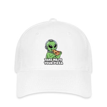 Alien pizza lover - Flexfit Cap - white - Front
