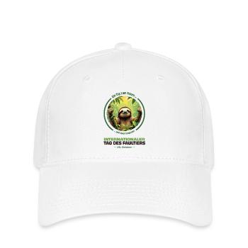 20 octobre – Journée internationale de la paresse - Casquette Flexfit - blanc - Devant