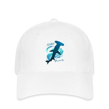 Plongeur Hammerhead Shark T-Shirt Cadeau de plongeur - Casquette Flexfit - blanc - Devant