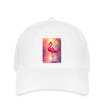 Flamingo – Geist der Anmut und Farbe - Flexfit Cap - Weiß - Vorne
