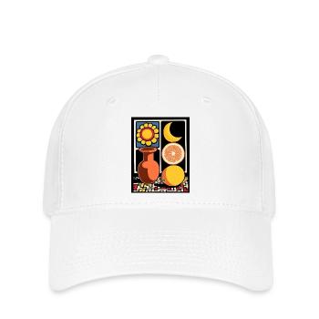 Sonnenblume Zitrus Mond - Flexfit Cap - Weiß - Vorne