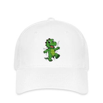 Comic Dino – Für echte Dinosaurier Fans - Flexfit Cap - Weiß - Vorne