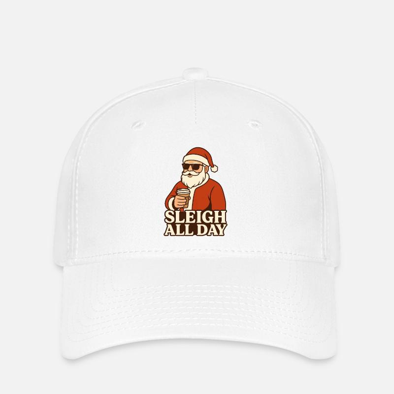 Sleigh All Day Santa - Flexfit Cap - white