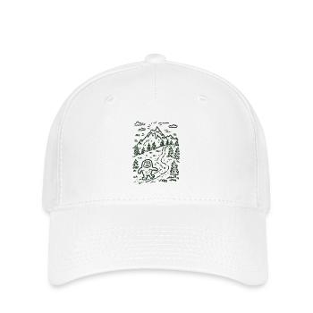 Mountain hiker in forest landscape - Flexfit Cap - white - Front