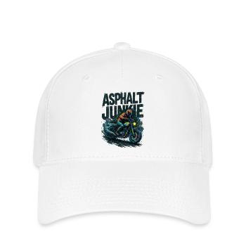 Asphalt Junkie - Motorcycle - Flexfit Cap - white - Front