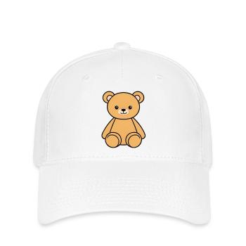 Cute Teddy Bear Cartoon - Flexfit Cap - white - Front