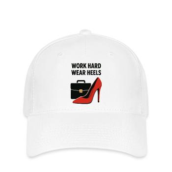 Business Babe : Talons à la Travail Dur - Casquette Flexfit - blanc - Devant