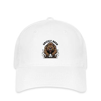 Grizzly Rush Bären-Kraftangriff - Flexfit Cap - Weiß - Vorne