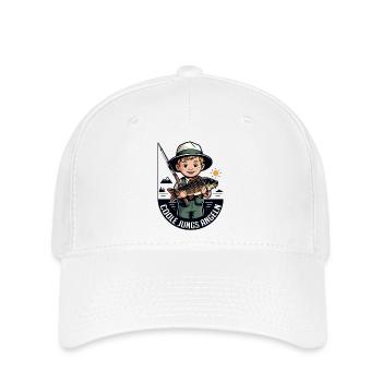 Coole Jungs Angeln Cartoon Motiv - Flexfit Cap - Weiß - Vorne