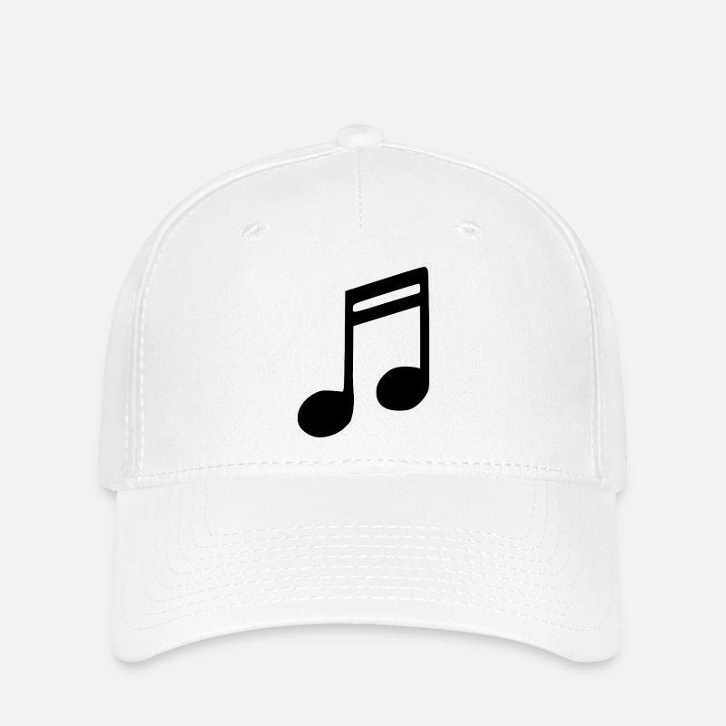 Music Note Music Note Black - Flexfit Cap - white