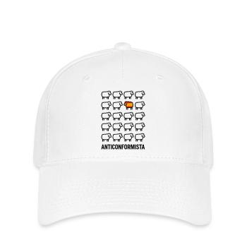 Anticonformiste Mouton Drapeau Espagne Humour - Casquette Flexfit - blanc - Devant