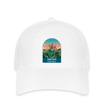 Sintra Portugal Vintage Travel Poster Art - Flexfit Cap - white - Front