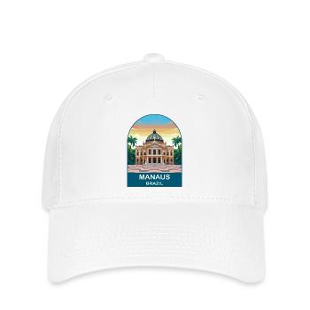 Manaus Brasilien Amazone Opernhaus Reiseplakat - Flexfit Cap - Weiß - Vorne