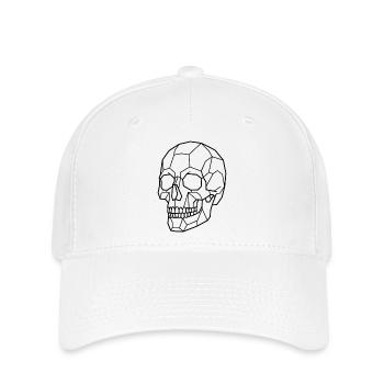 Geometric Skull - Flexfit Cap - Weiß - Vorne