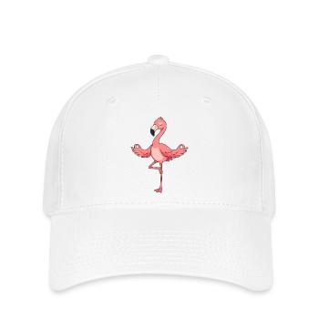 Flamingo doing yoga - Flexfit Cap - white - Front