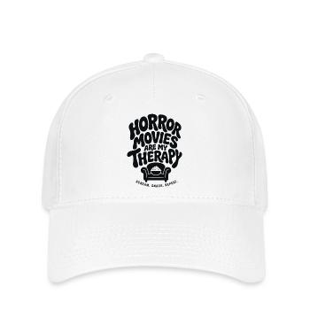 Horror Movies Are My Therapy - Flexfit Cap - Weiß - Vorne