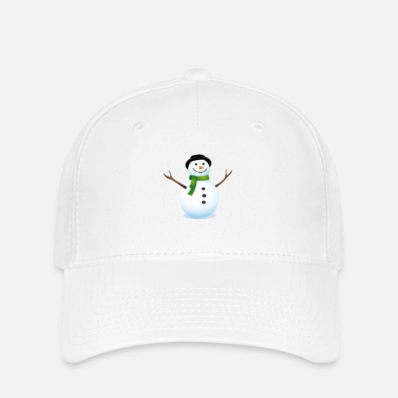 snow man - Flexfit Cap - white