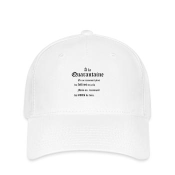 quarantaine.eps - Casquette Flexfit - blanc - Devant