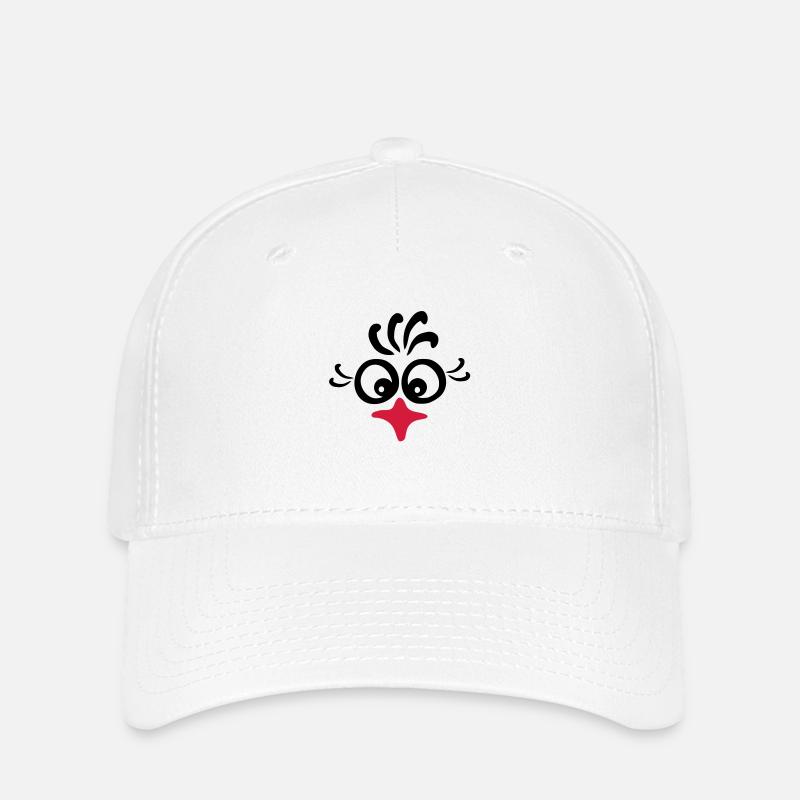 rooster_face - Casquette Flexfit - blanc