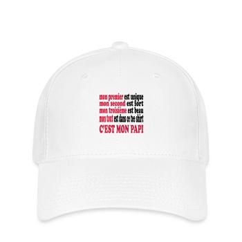 Mon papi est beau - Casquette Flexfit - blanc - Devant