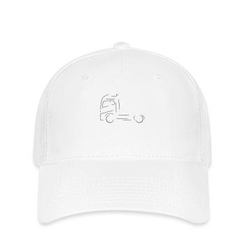 Silhouette de camion - Casquette Flexfit - blanc - Devant