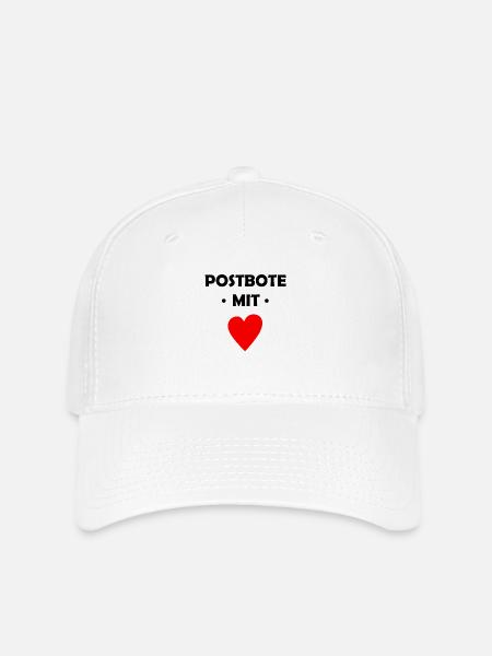 Postbote mit Herz - Post - Flexfit Cap - Weiß