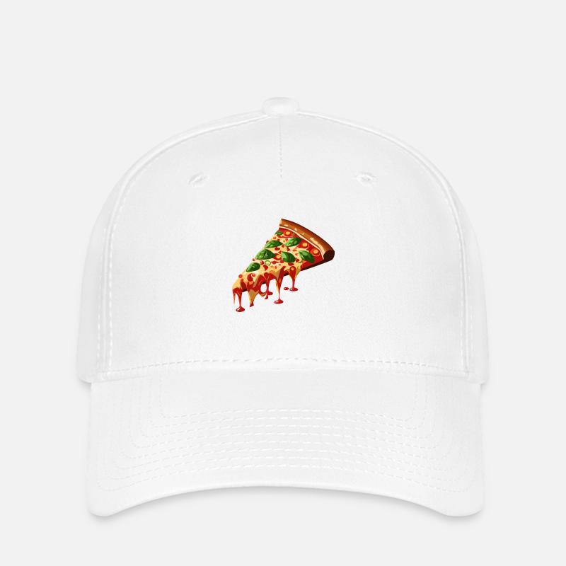 Pizza Slice 3D - Flexfit Cap - white