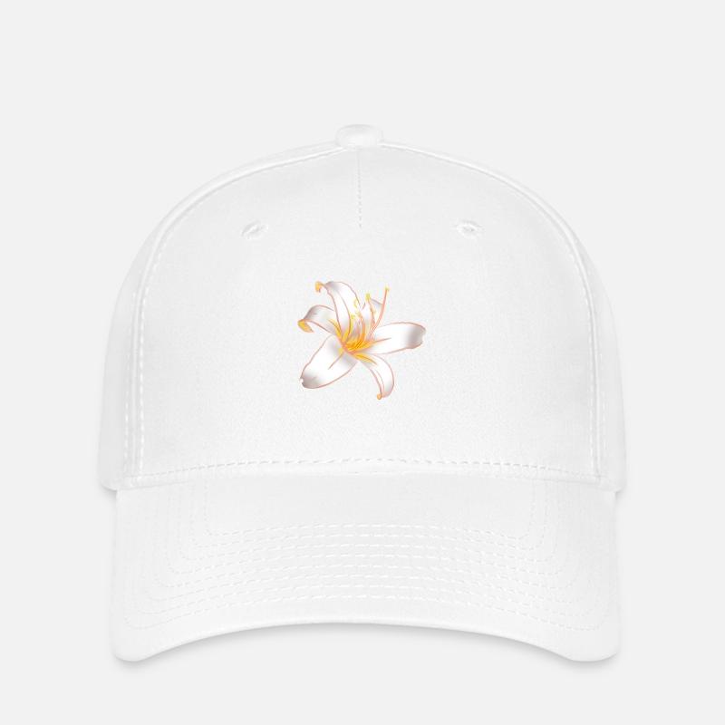 WHITE LILY - Flexfit Cap - white