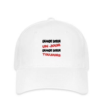 GRANDE SOEUR un jour.. - Casquette Flexfit - blanc - Devant