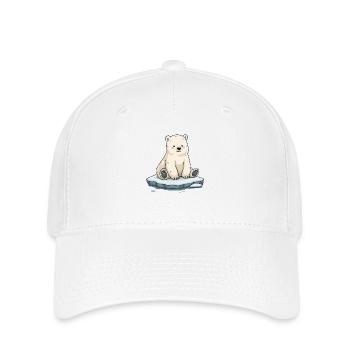 OURS EN PERCHE - Casquette Flexfit - blanc - Devant