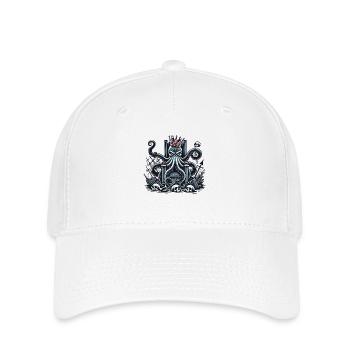 Kraken König auf dem Thron - Flexfit Cap - Weiß - Vorne