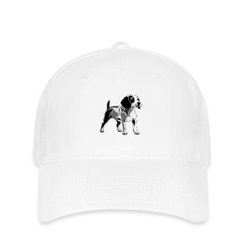 Beagle - Pet Dog Design - Flexfit Cap - Weiß - Vorne