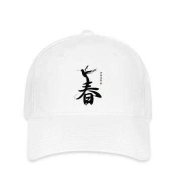 Japanisches Schriftzeichen FRÜHLING - Flexfit Cap - Weiß - Vorne