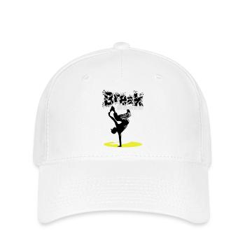 Breakdance flex - Flexfit Cap - Weiß - Vorne