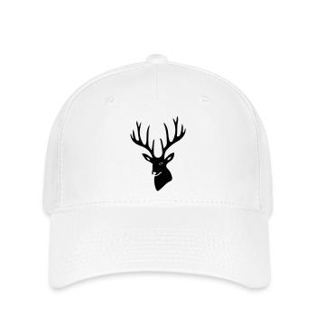 Hirsch - Flexfit Cap - Weiß - Vorne