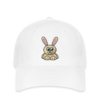 lapin mignon - Casquette Flexfit - blanc - Devant