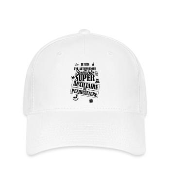 AUXILIAIRE DE PUERICULTURE - Casquette Flexfit - blanc - Devant