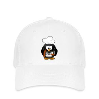 Les aliments sucrés de cuisson barbecue Penguin - Casquette Flexfit - blanc - Devant