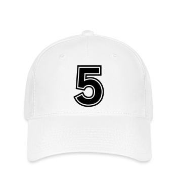 number_five - Flexfit Cap - Weiß - Vorne