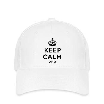 Keep calm and... - eigenen Text (Carry on) - Flexfit Cap - Weiß - Vorne