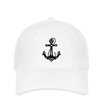 Anchor & Sacred Rose, Symbol Hope, Faith & Love - Flexfit Cap - white - Front