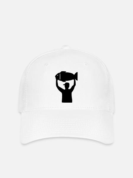 Angler Fisch - Flexfit Cap - Weiß