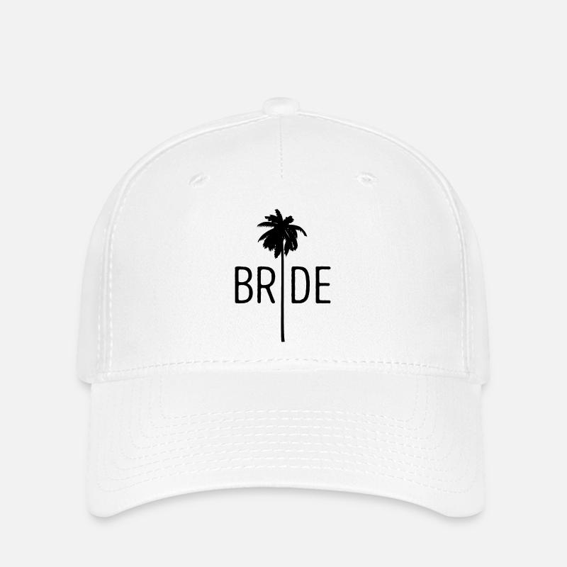 Bride Bride Palm Hen Party JGA - Flexfit Cap - white