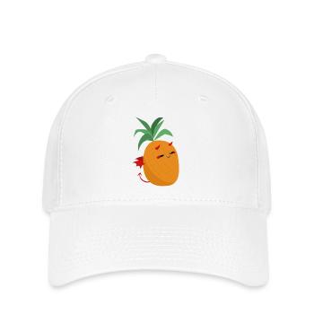 Ananas Diable mignon - Petit Démon Fruité - Casquette Flexfit - blanc - Devant