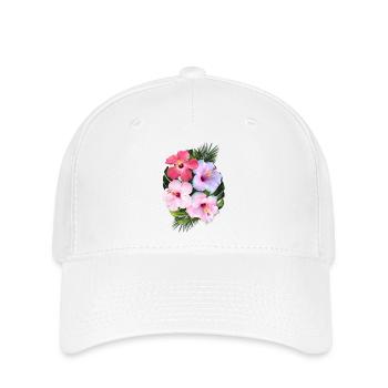 AD Hibiscus - Flexfit Cap - Weiß - Vorne