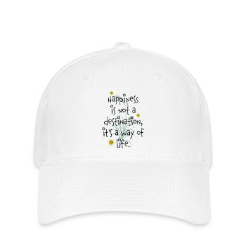 heureux - Casquette Flexfit - blanc - Devant