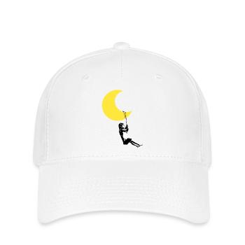 Style artistique de rue de fille pellete sous la lune - Casquette Flexfit - blanc - Devant