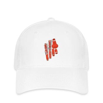 Clarinet Disassembled - Flexfit Cap - white - Front