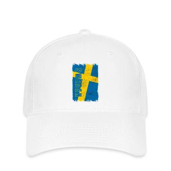 Drapeau de la Suède - Casquette Flexfit - blanc - Devant